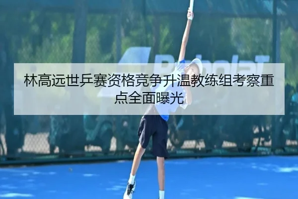 林高远世乒赛资格竞争升温教练组考察重点全面曝光 | XingOu